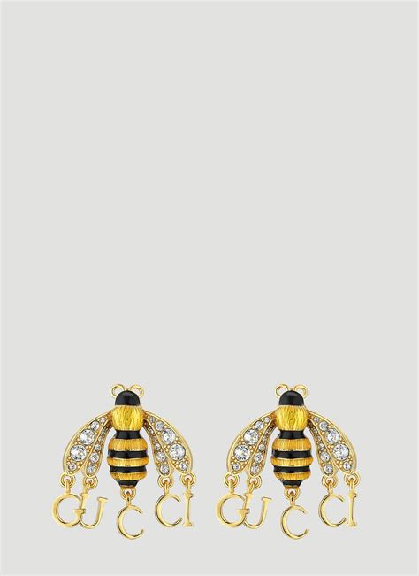 gucci bee hoop earrings|Gucci Bee Stud Earrings .